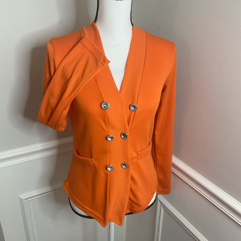 Vintage Orange Cardigan size Small Old Money